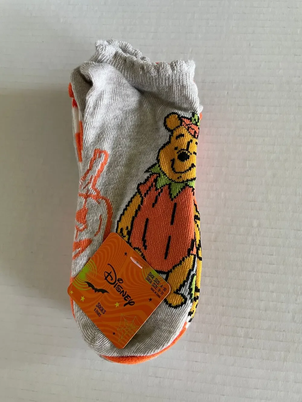 Disney Winnie The Pooh Halloween 5 Pair Ankle Socks